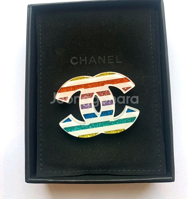 Chanel Rain Bow Brooch 정품--1
