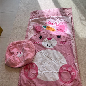 핑크 토끼 낮잠이불