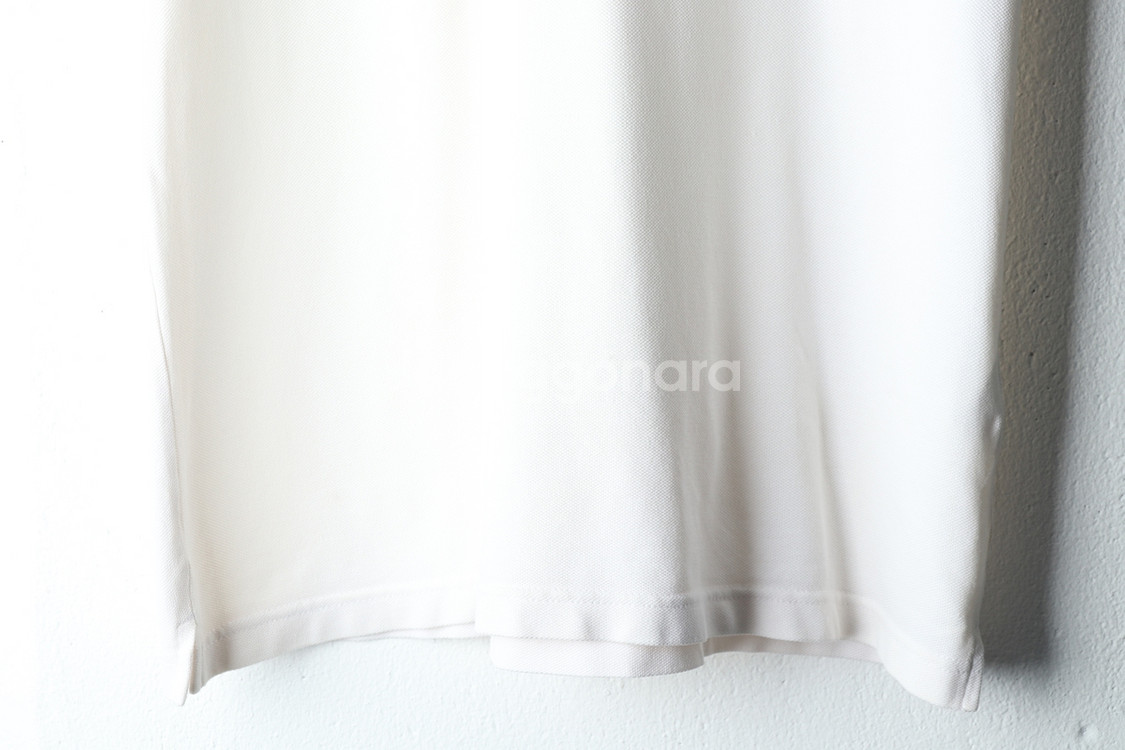 (M) 라코스테 반팔 카라 티셔츠 화이트 올드스쿨--3