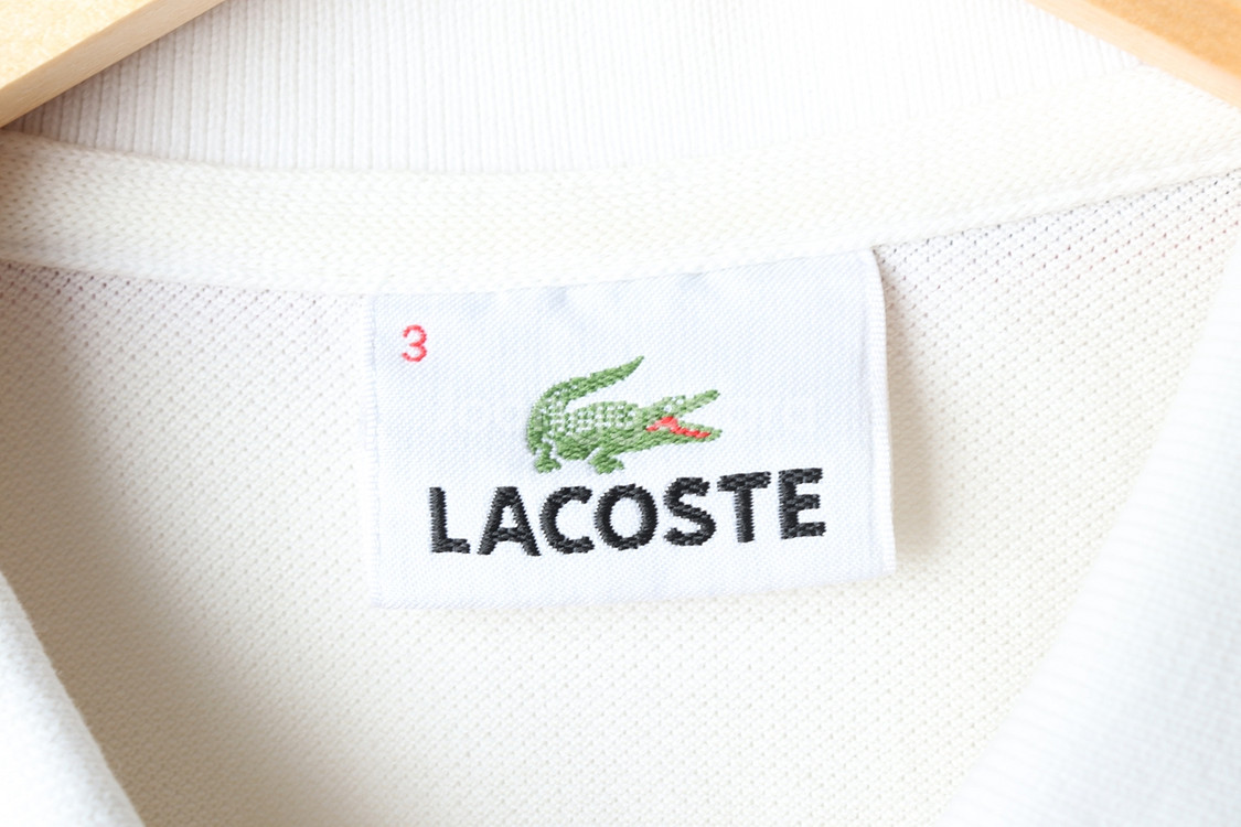 (M) 라코스테 반팔 카라 티셔츠 화이트 올드스쿨--5