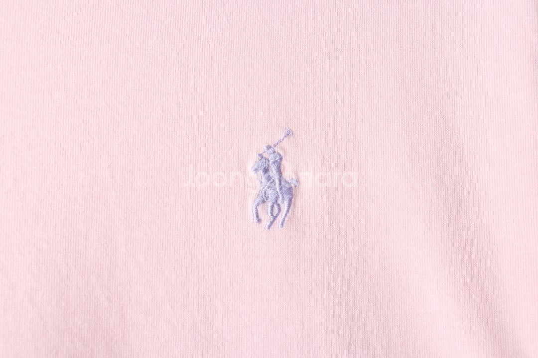 (L-XL) 폴로 랄프로렌 반팔 티셔츠 브이넥 핑크--4