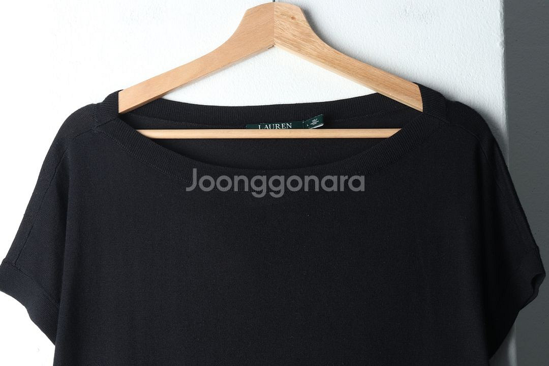 W(L-XL) 폴로 랄프로렌 반팔 티셔츠 블랙 니트--2