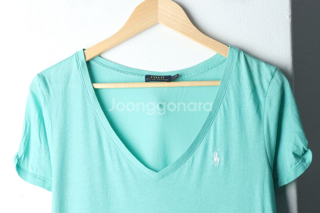 W(L-XL) 폴로 랄프로렌 반팔 티셔츠 브이넥 포니--2