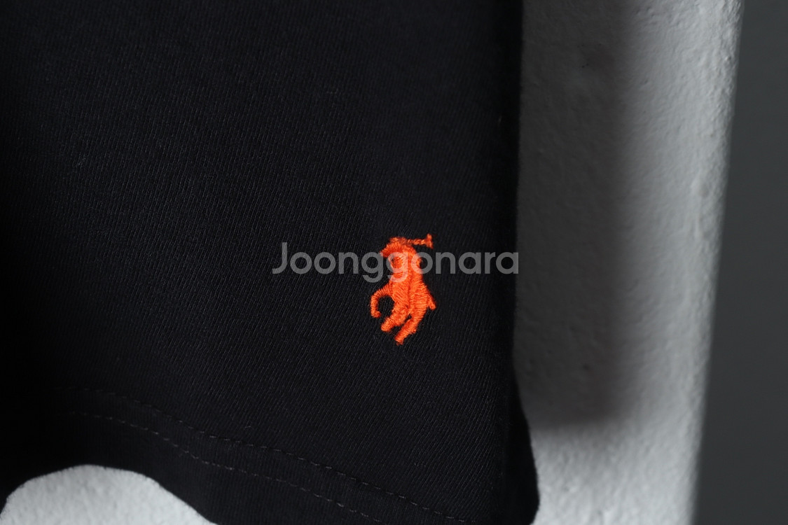 (L-XL) 폴로 랄프로렌 반팔 티셔츠 브이넥 블랙--4