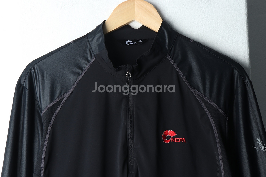 (XL) 네파 긴팔티셔츠 반집업 기능성 블랙--2