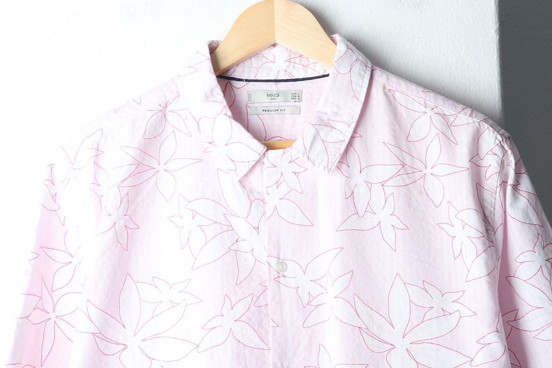(L-XL) 브랜드빈티지 반팔셔츠 남방 망고 시어서커--2