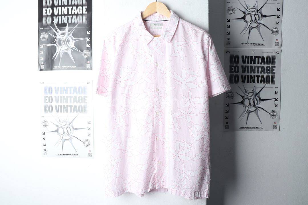 (L-XL) 브랜드빈티지 반팔셔츠 남방 망고 시어서커--1