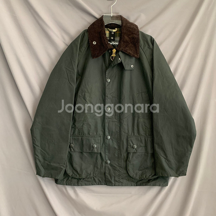 UK36 바버 비데일 왁스 자켓 세이지--1