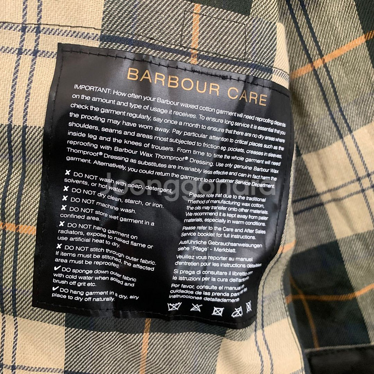 UK36 바버 비데일 왁스 자켓 세이지--6