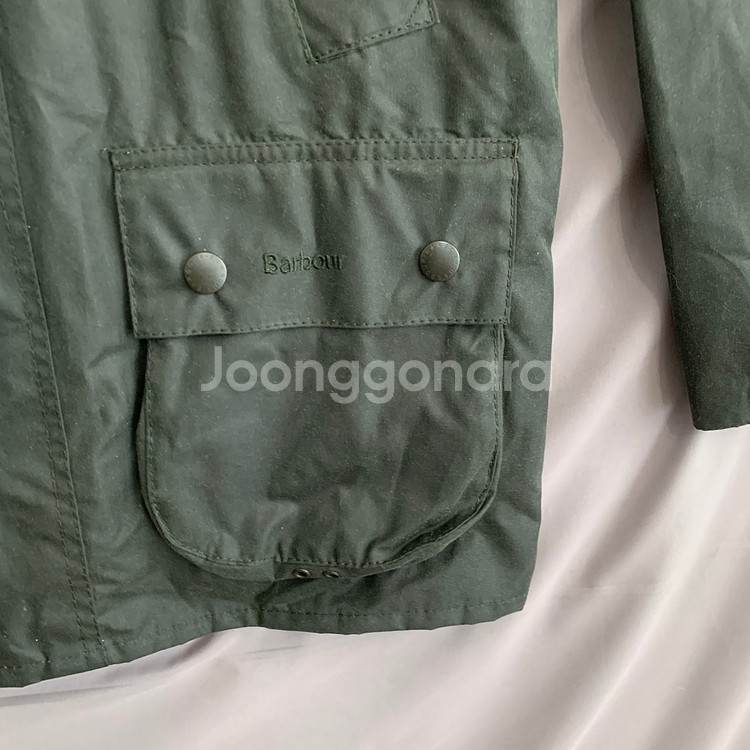 UK36 바버 비데일 왁스 자켓 세이지--3