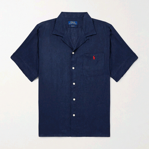폴로 랄프로렌 반팔 린넨 셔츠 네이비 새상품