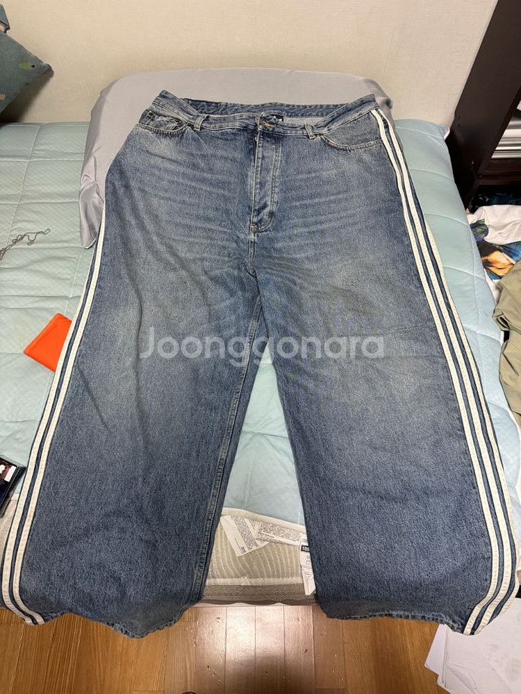 [L] 발렌시아가 아디다스 데님 팬츠--0