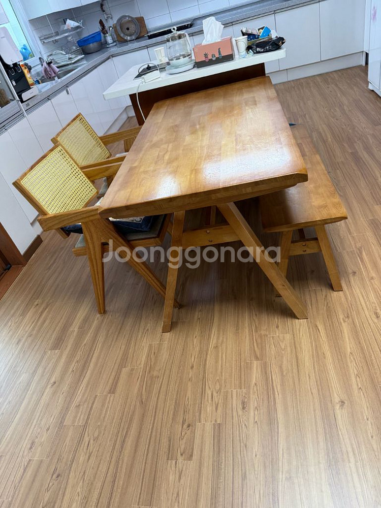 핸드메이드원목식탁의자세트--1