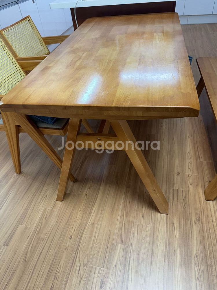 핸드메이드원목식탁의자세트--4