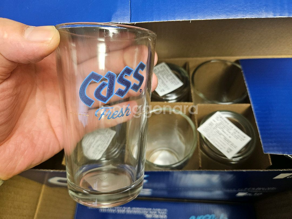 카스 맥주잔 유리컵 7온스(=210ml) 40개--0