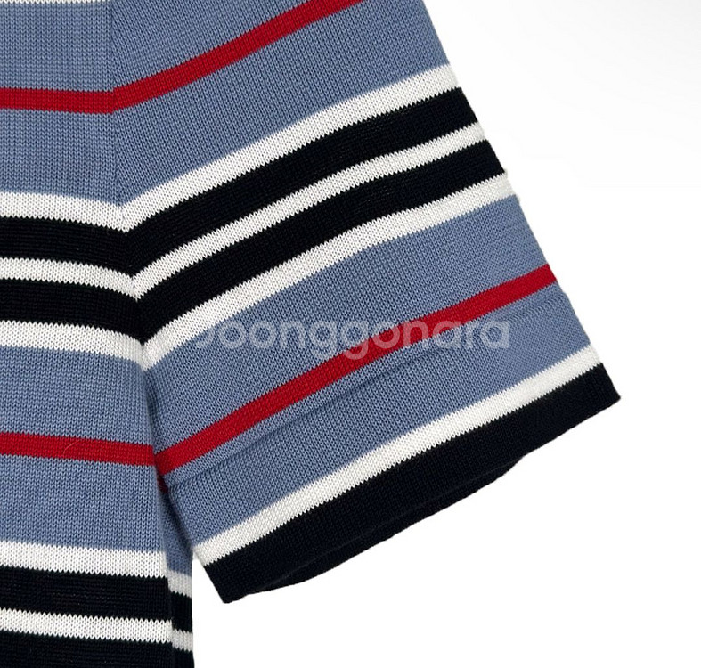 [M] 셀린느 25fw 여성 스트라이프 폴로 반팔티셔츠--5