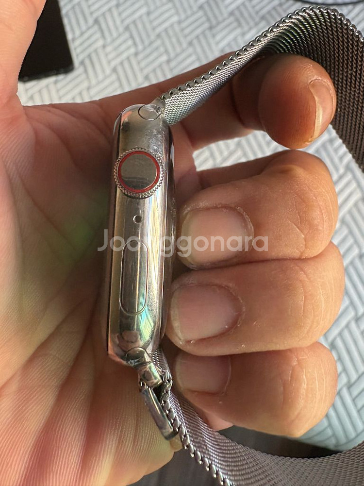 애플워치5 44mm 스테인리스 실버 밀레니즈 루프--1