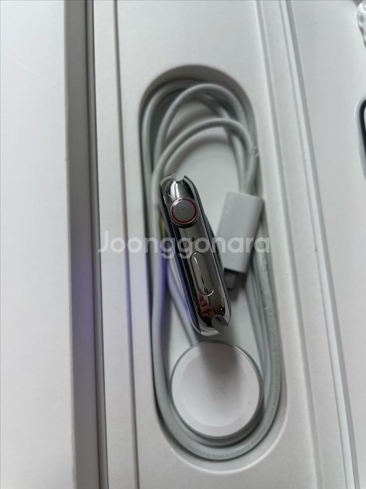 애플워치7스테인리스 45mm 실버 SS급--3