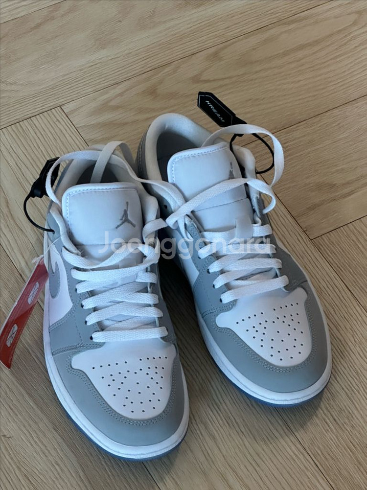 조던1로우 화이트 울프 그레이 250 새상품--0