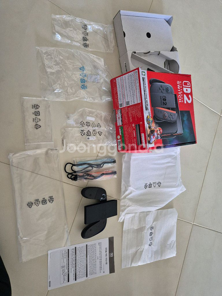 닌텐도 스위치2 박스 2개 그립 스트랩 일괄 팝니다--3