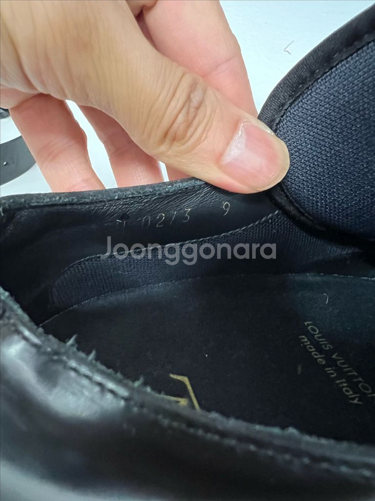 정품) 루이비통 LV로고 레더 레이스업 구두 9--8