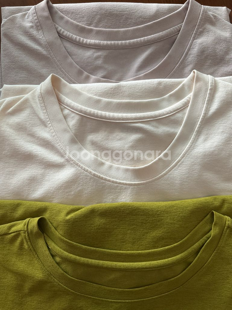 안다르 여성 에어리핏 오버핏 숏슬리브 size4 3장--0