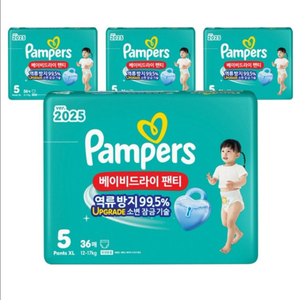 택포) 팸퍼스 베이비드라이5단계XL 36매4팩