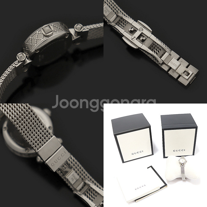 구찌 22MM 스틸 쿼츠 다이아 디아망띠시마 여성 시계--3