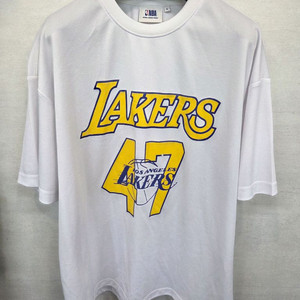 nba la 레이커스 폴리 기능성 오버핏 반팔 xl