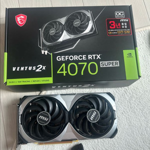 MSI RTX 4070 SUPER 그래픽 카드 팝니다.
