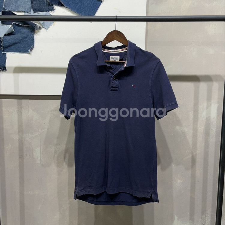 (100) 타미힐피거 캐주얼 클래식 자수 반팔 카라티--0
