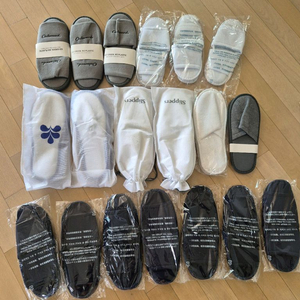 호텔 일회용 슬리퍼 19개(오크우드, 인터컨 외)