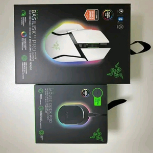 레이저 바실리스크 v3 pro+충전 독 미개봉 화이트