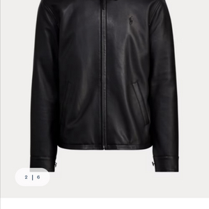 폴로 랄프로렌 맥스웰 램스킨 레더 자켓 브라운