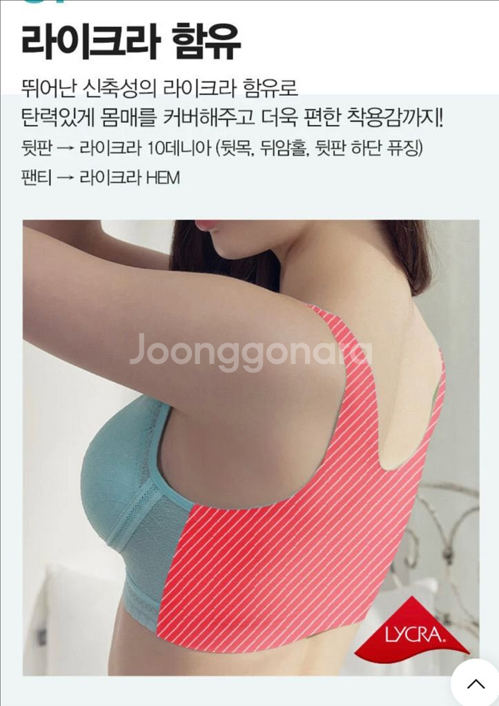 미개봉 크로커다일 에어리핏 감탄브라팬티 (5세트)--2