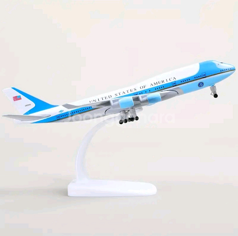 (금속) 에어포스원 B747 항공기 모형(피규어)--1