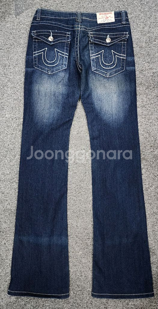 트루릴리젼 JOEY조이 워싱 세미부츠컷 데님팬츠 청바지--1