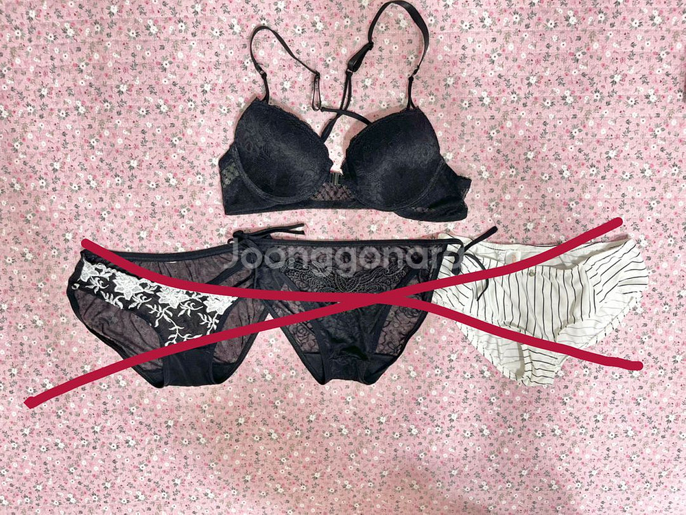 앞오픈 섹시 망사 여성 속옷/시스루/끈장식--0