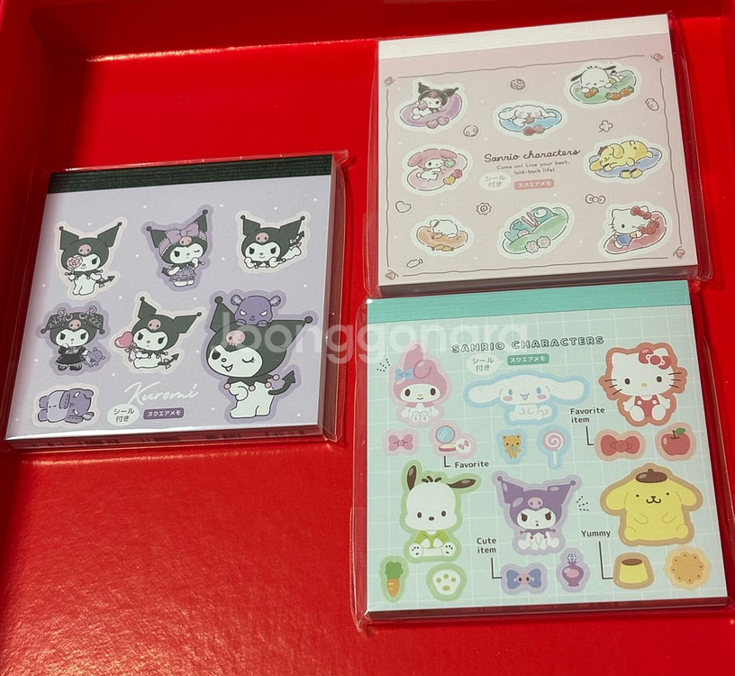 산리오 스티커 메모지(떡메) 헬로키티 쿠로미--0