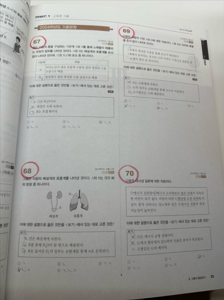 한종철 생1 철두철미 / 모든기출 이미지