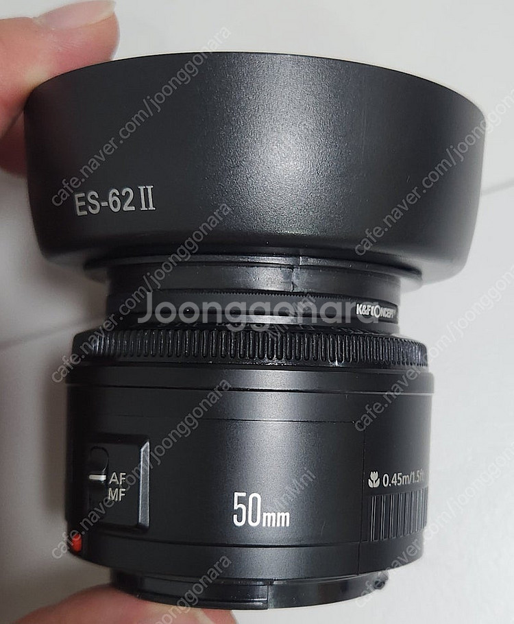 캐논 50 f1.8 구쩜팔, 여친렌즈, 필터, 후드포함--2