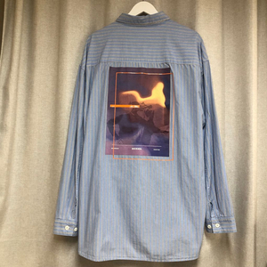 디키즈 스트라이프 백프린팅 디자인 셔츠 XL