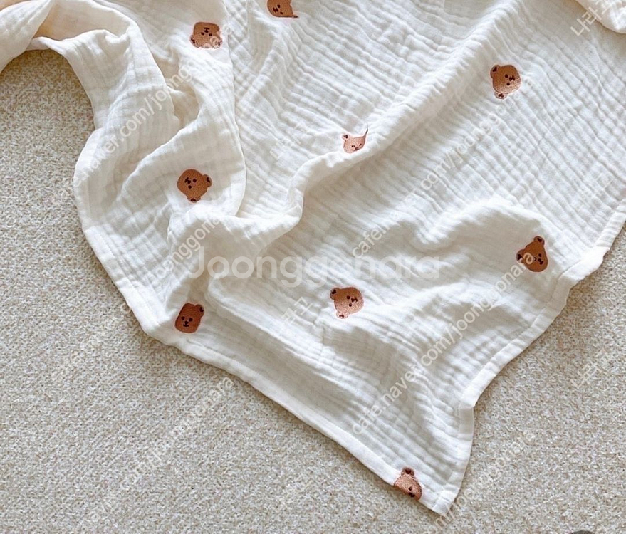 마롤로뜨 자수 모달 거즈 블랭킷 2종일괄(돗꼼,튤립)--0