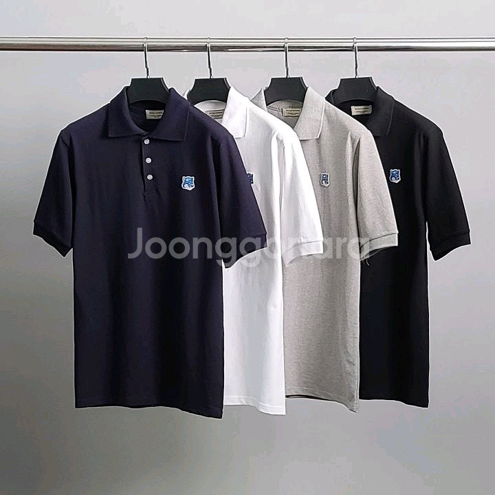 메종키츠네 블루폭스 PK 반팔 카라티--0
