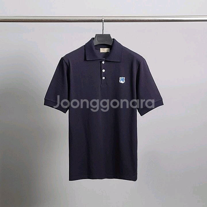 메종키츠네 블루폭스 PK 반팔 카라티--4