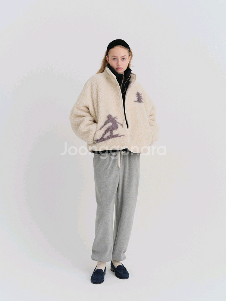 리본빛 플리스 자켓 Ski Dumble Fleece--4