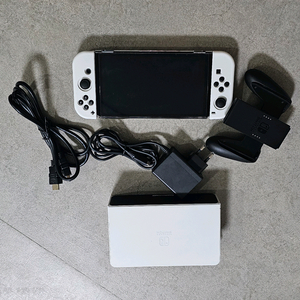 닌텐도 스위치 OLED 화이트 + 마인크래프트칩