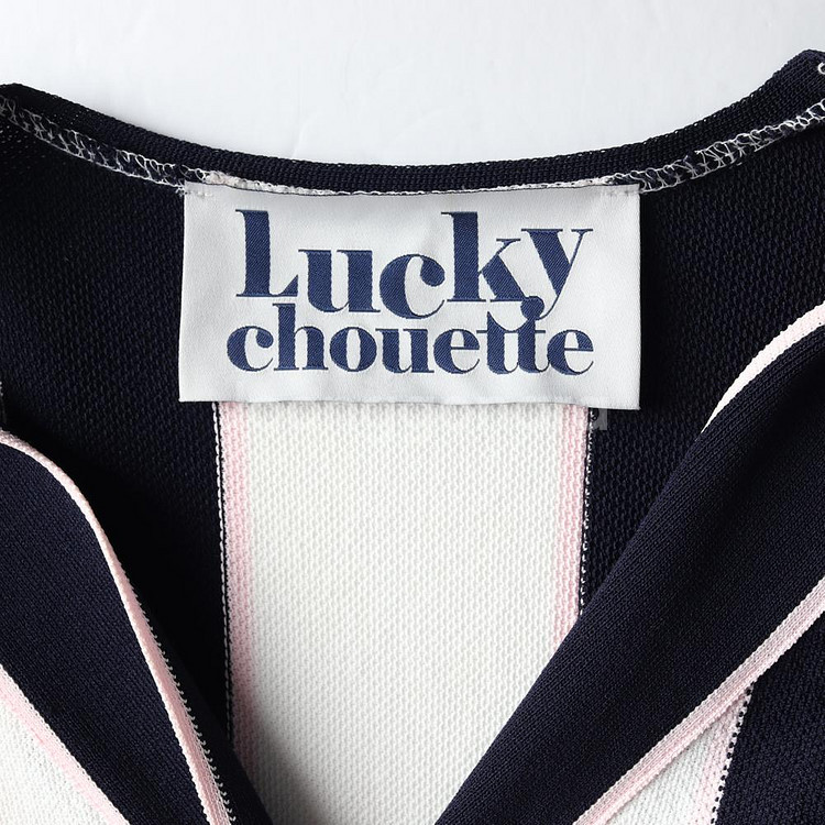 [M]럭키슈에뜨 네이비 스트라이프 브이넥 반팔 가디건--4