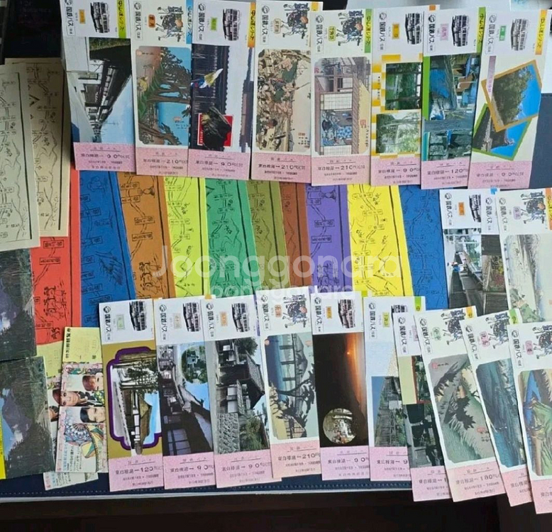 골동품 수집 일본 옛날 고속버스표 외 미사용다수--0