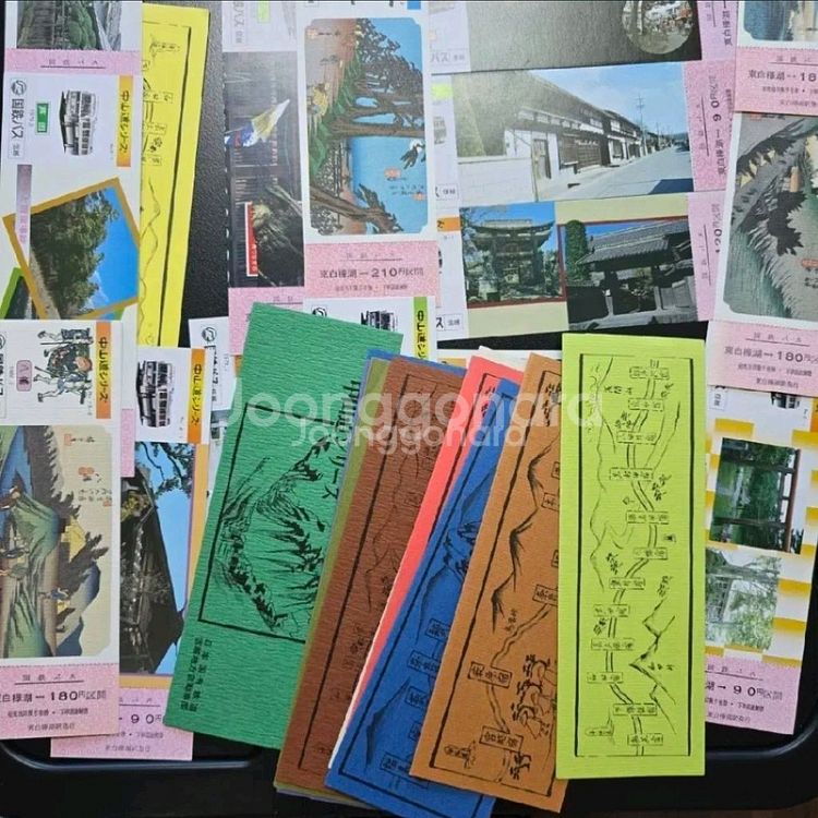 골동품 수집 일본 옛날 고속버스표 외 미사용다수--2